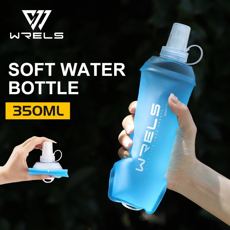 Outdoor Sport Water Bottle Camping Running Bicycle Soft Folding TPU Soft Flask Water Bag Large Diameter Light BPA Free