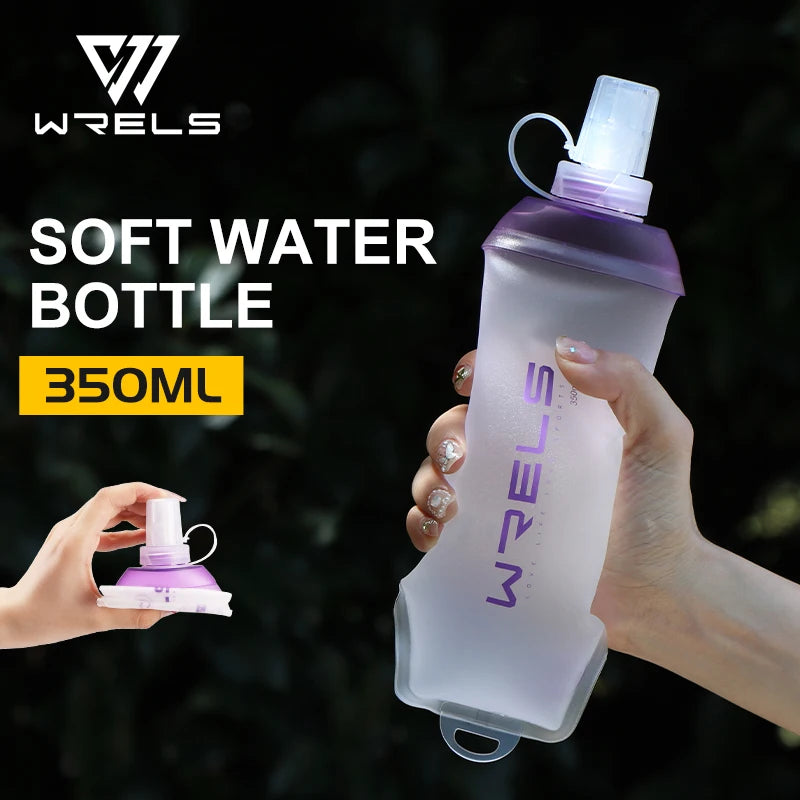 Outdoor Sport Water Bottle Camping Running Bicycle Soft Folding TPU Soft Flask Water Bag Large Diameter Light BPA Free