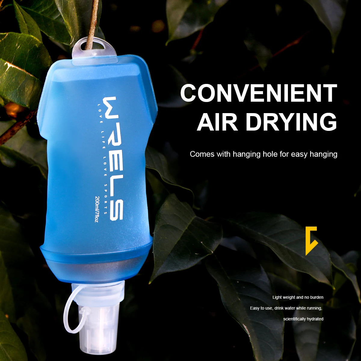Outdoor Sport Water Bottle Camping Running Bicycle Soft Folding TPU Soft Flask Water Bag Large Diameter Light BPA Free
